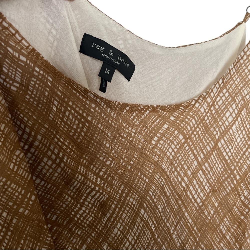 RAG & BONE Delilah Silk Blend Chiffon Mini Dress size 14 NWOT B-1 - Picture 5 of 7